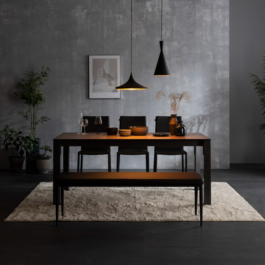 Topping 6-Seater Leather Dining Bench
