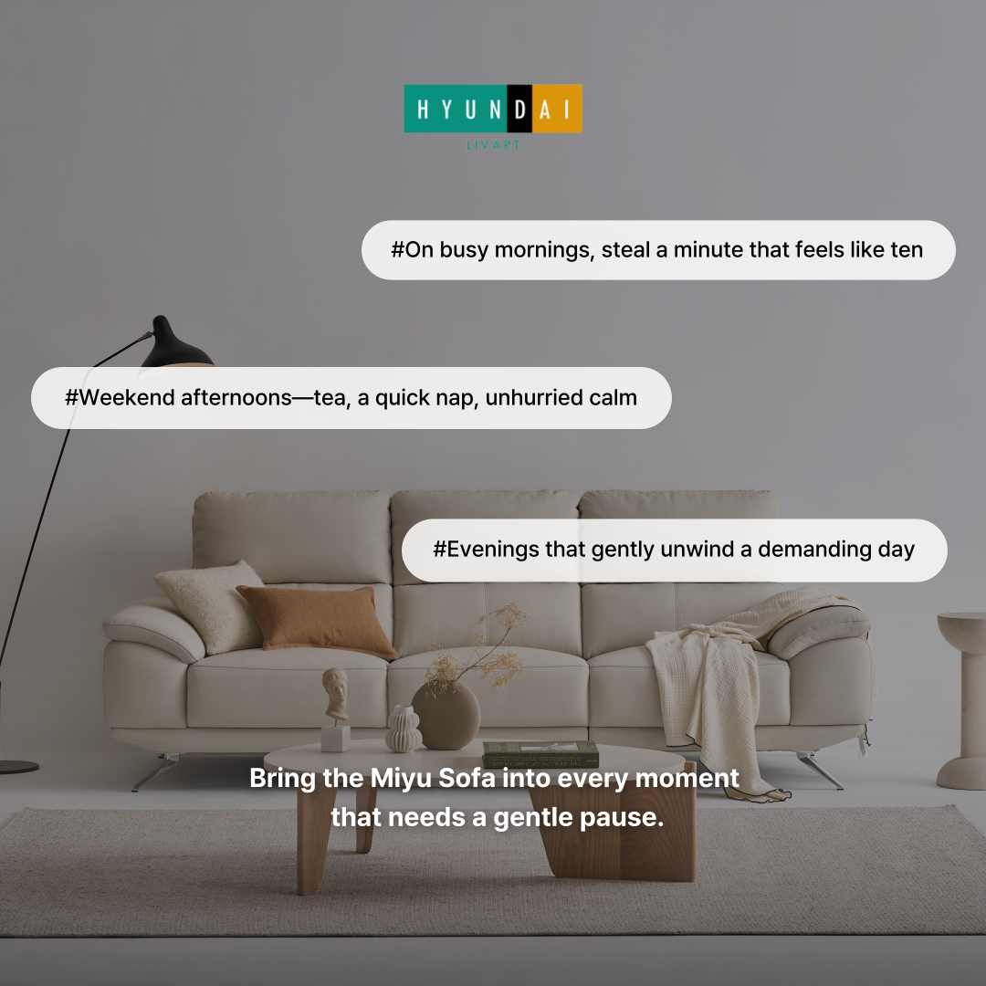 Miyu More 3.5-Seater Natural Leather Sofa