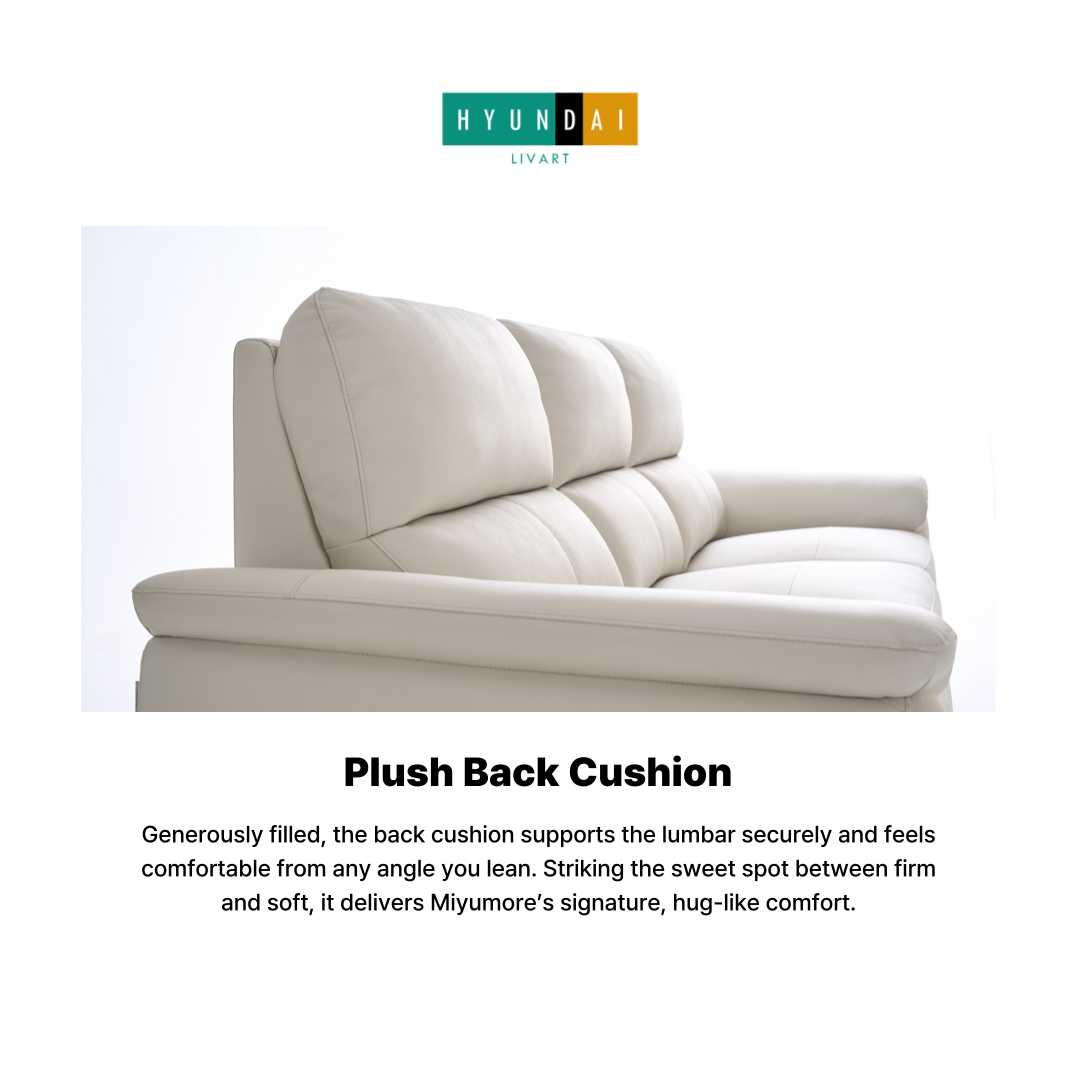 Miyu More 3.5-Seater Natural Leather Sofa