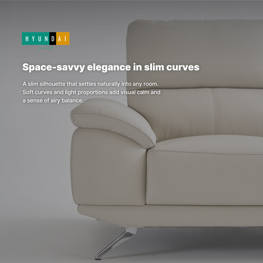 Miyu More 3.5-Seater Natural Leather Sofa