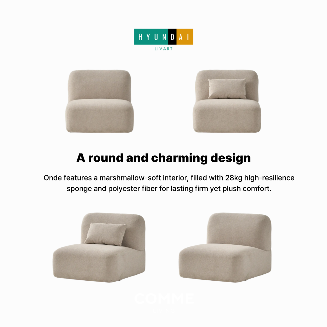 Onde 4-Seater Wide Fabric Sofa