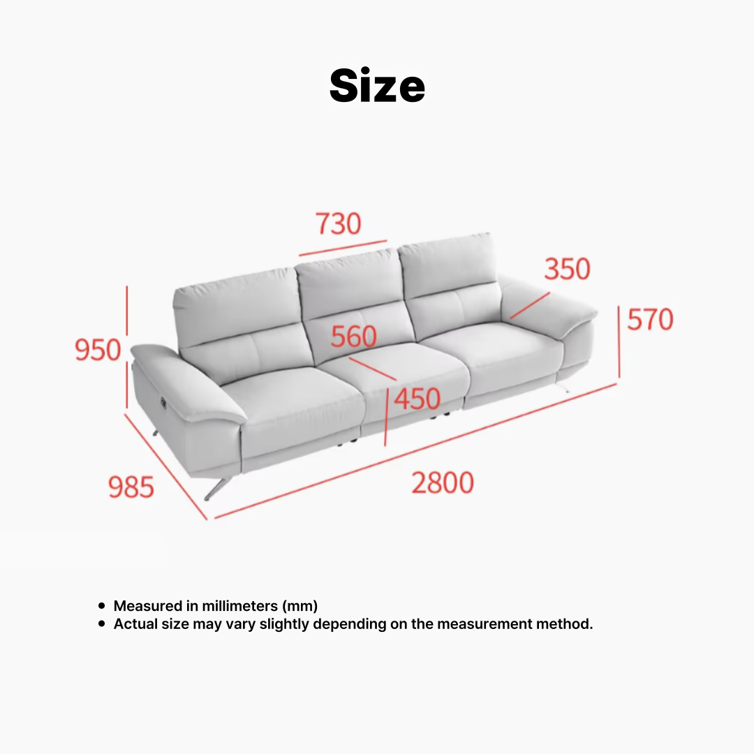 Miyu More 4-Seater Natural Leather Sofa