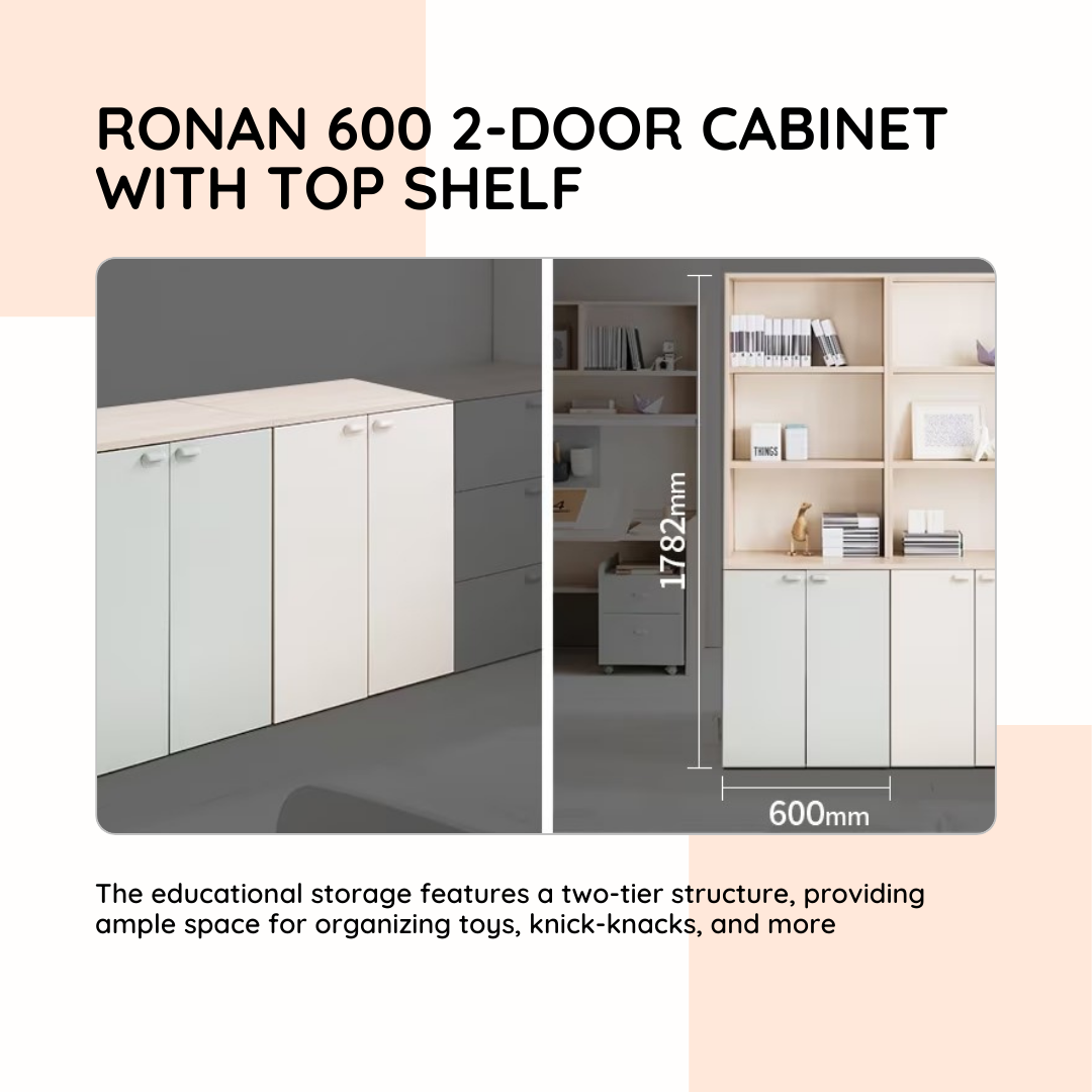 Ronan 600 2-Door Cabinet with Top Shelf