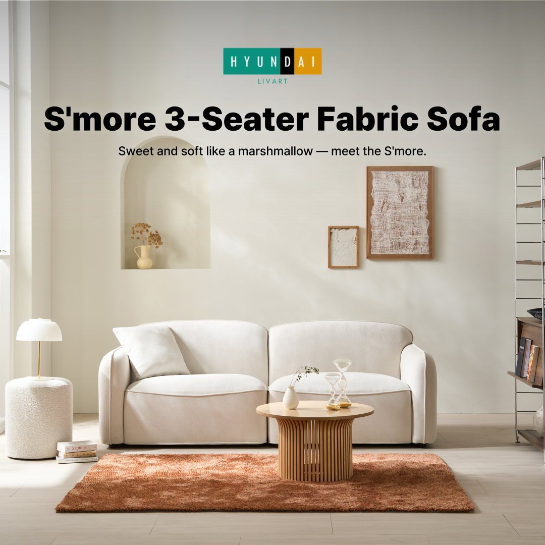 S'more 3-Seater Fabric Sofa