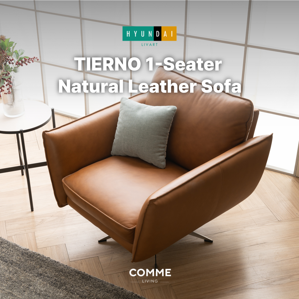 TIERNO 1-Seater  Natural Leather Sofa