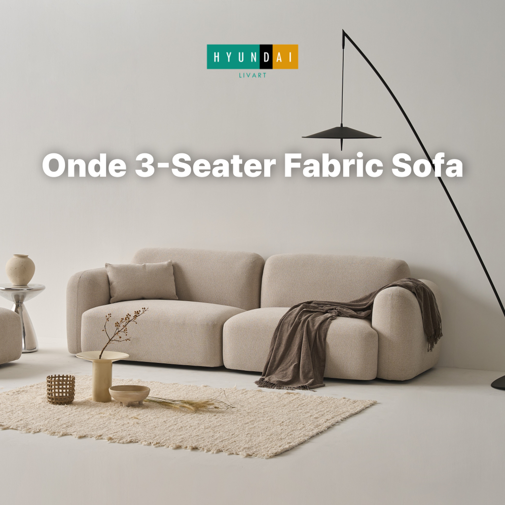 Onde 3-Seater Fabric Sofa