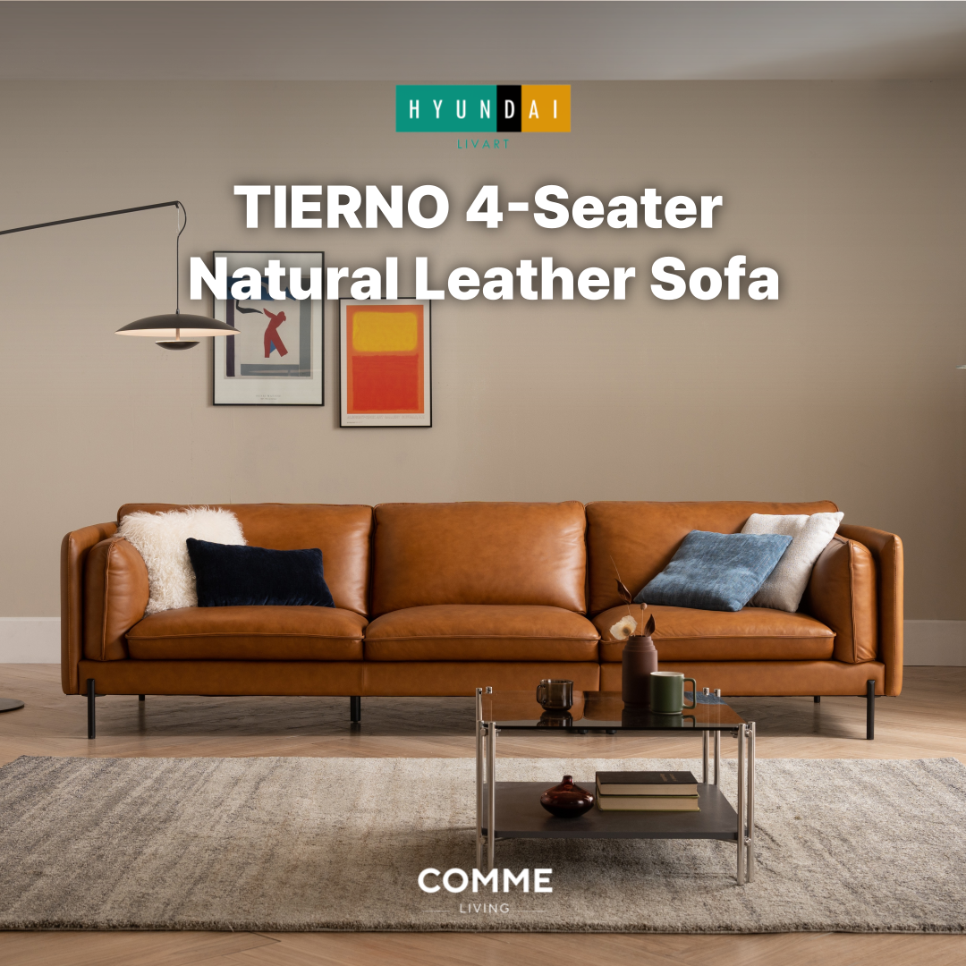 TIERNO 4-Seater  Natural Leather Sofa