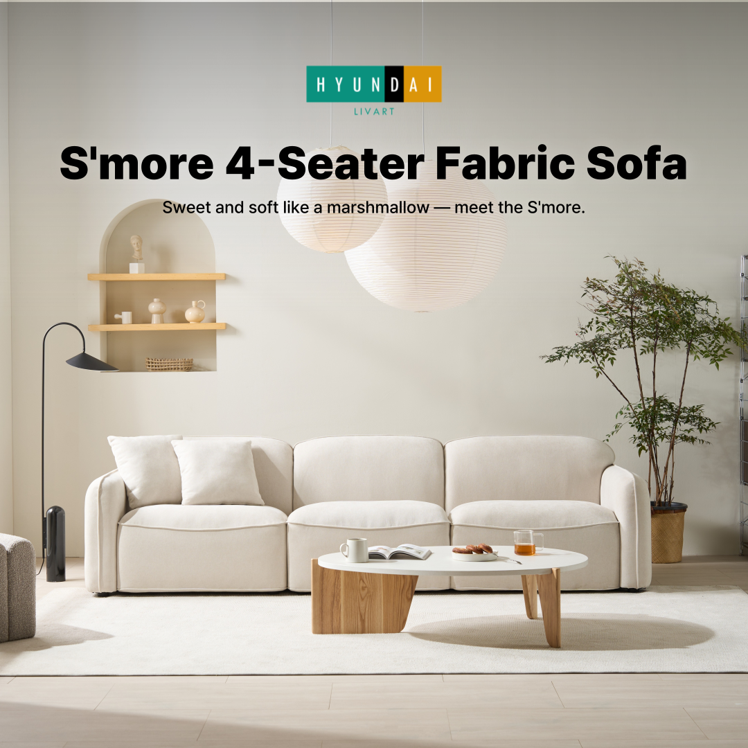 S'more 4-Seater Fabric Sofa
