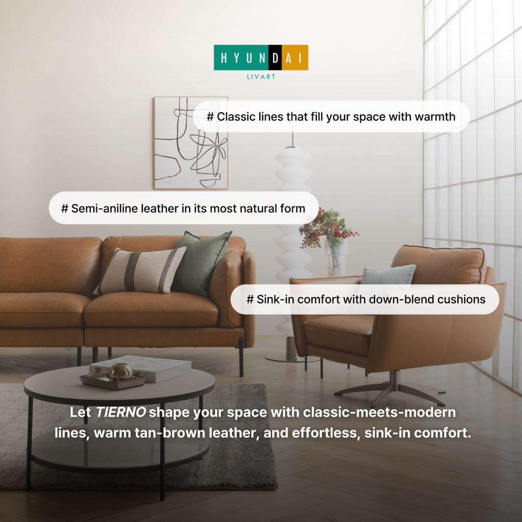 TIERNO 1-Seater  Natural Leather Sofa