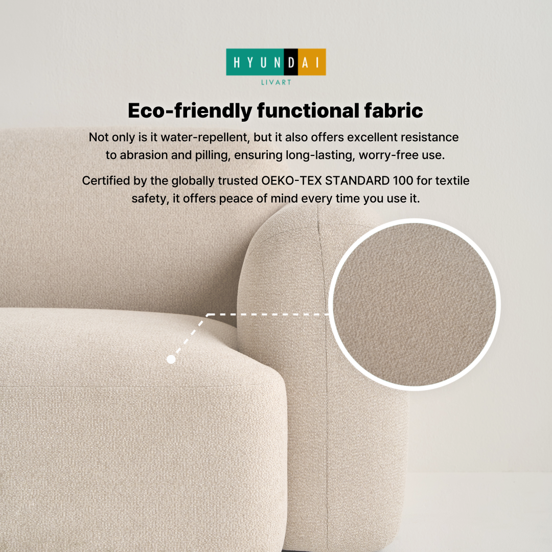 Onde 4-Seater Wide Fabric Sofa