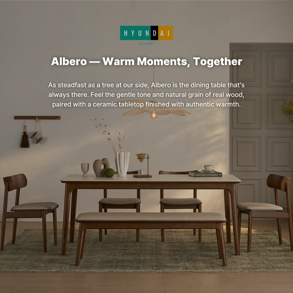 Arte Albero Ceramic Dining Table [4-Seater Wide]
