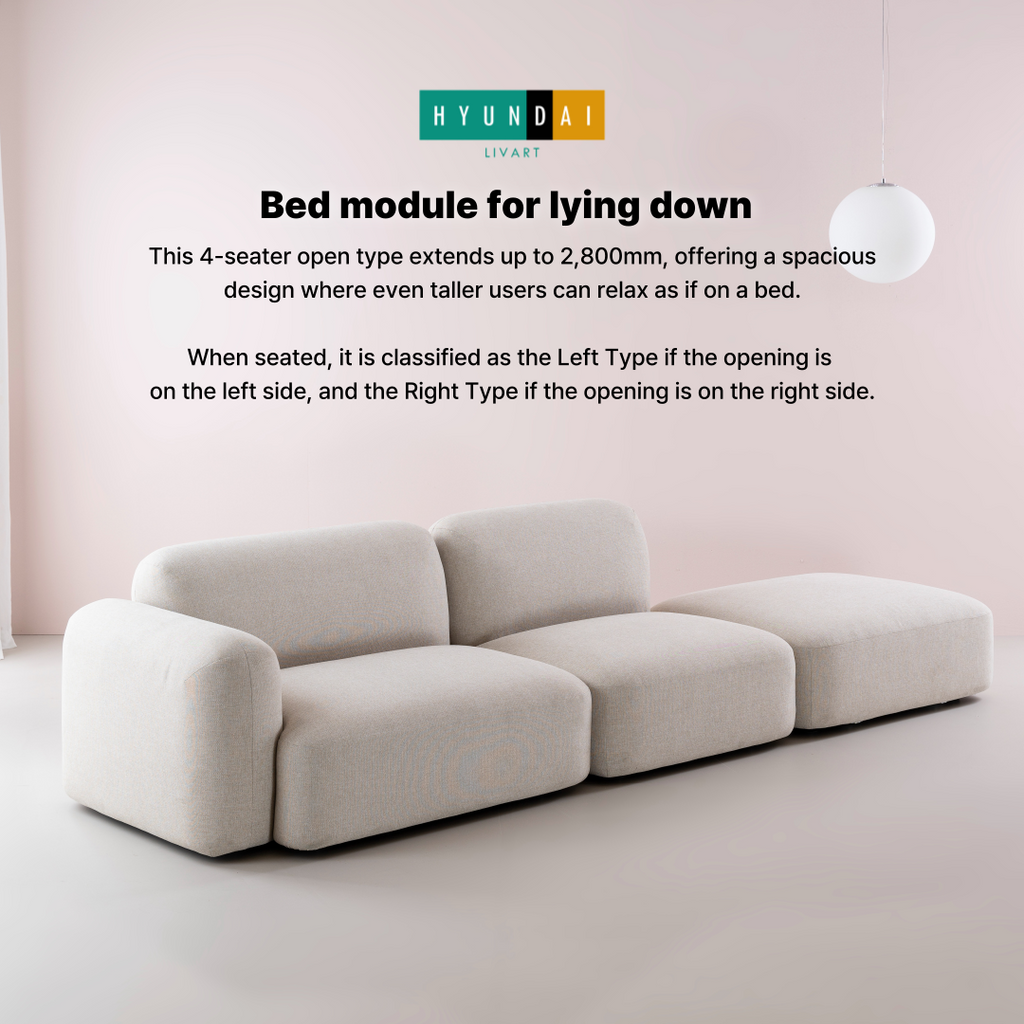 Onde 4-Seater Open-End Fabric Sofa