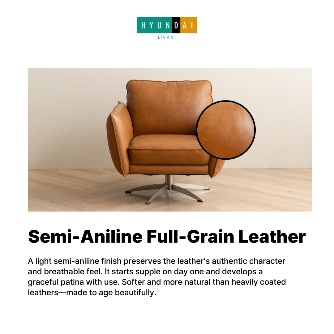 TIERNO 1-Seater  Natural Leather Sofa