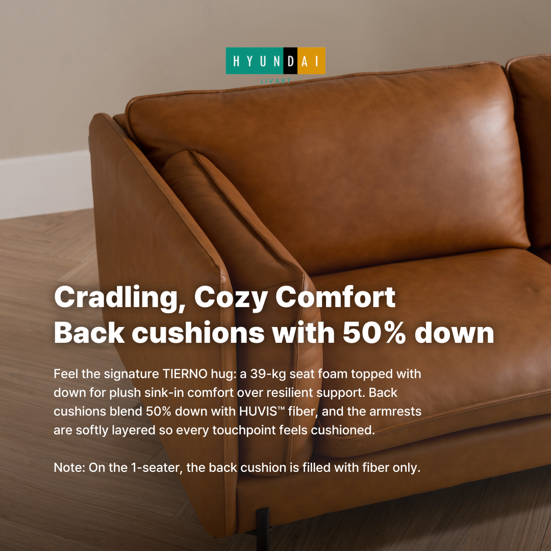 TIERNO 4-Seater  Natural Leather Sofa