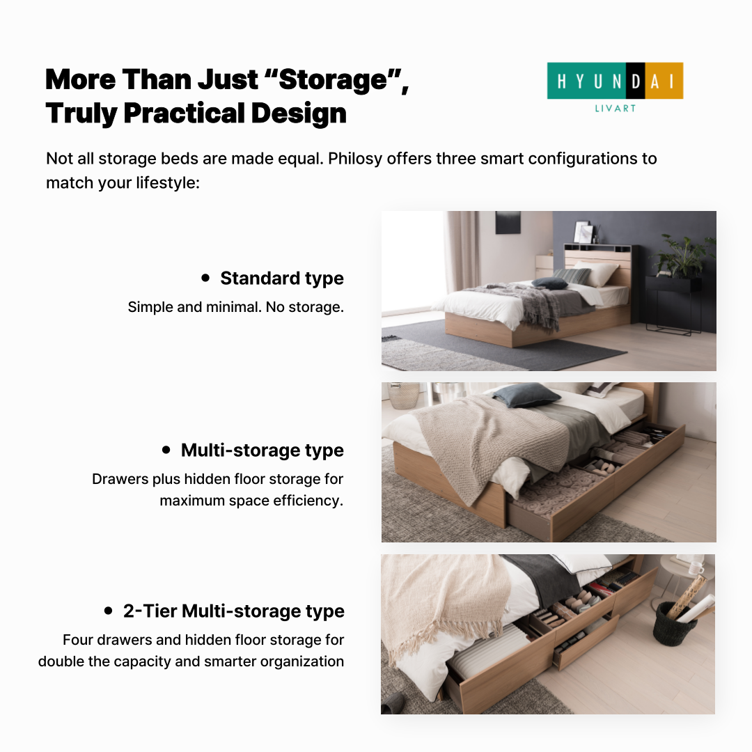 Philosy Modern Bed Frame [Super Single]