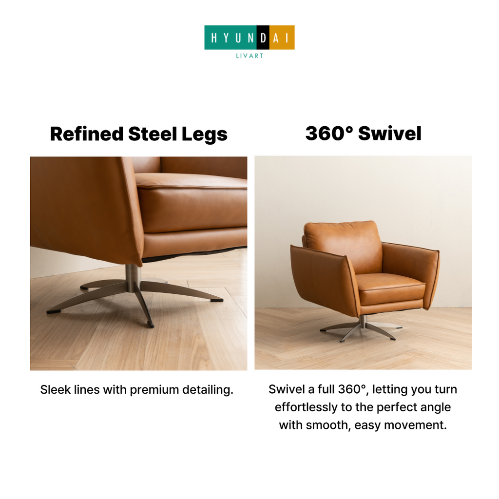 TIERNO 1-Seater  Natural Leather Sofa