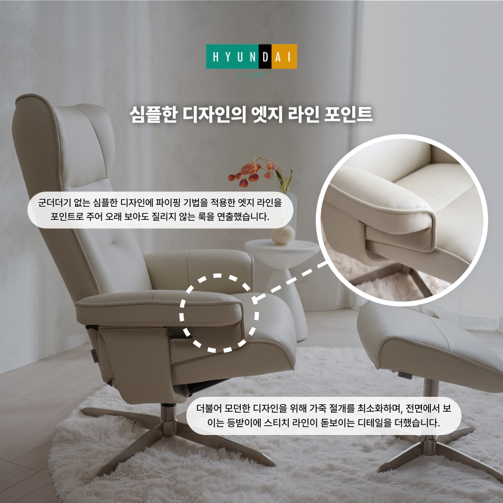 LM1 Grato Single Natural Leather Manual Recliner Chair