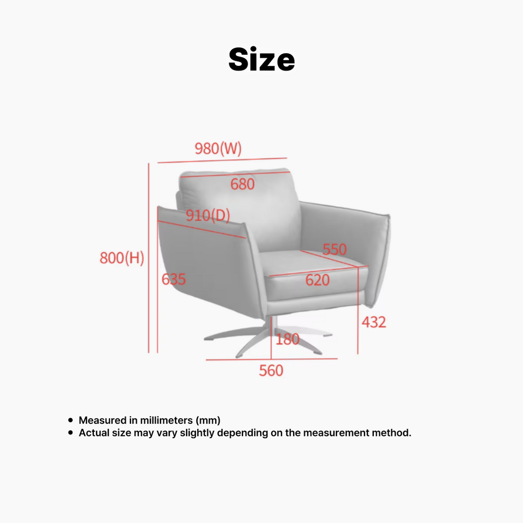 TIERNO 1-Seater  Natural Leather Sofa