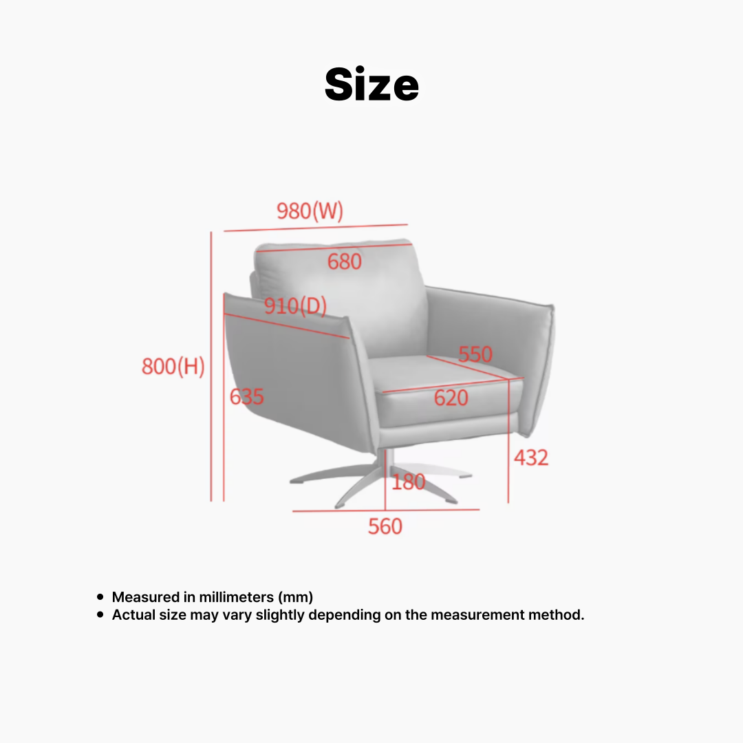TIERNO 1-Seater  Natural Leather Sofa