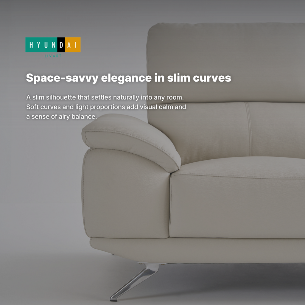 Miyu More 3.5-Seater Natural Leather Sofa