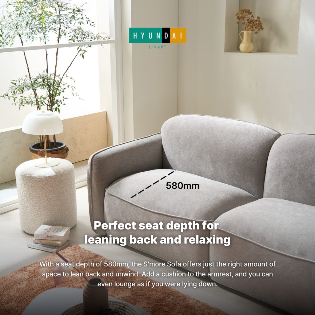 S'more 4-Seater Fabric Sofa
