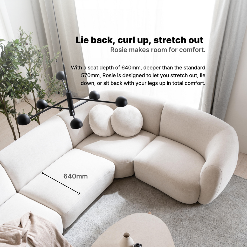 Rosie 4-Seater Fabric Sofa