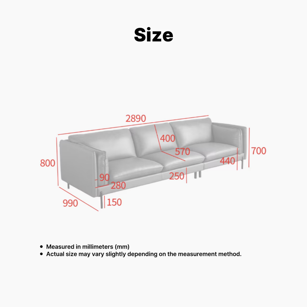 TIERNO 4-Seater  Natural Leather Sofa