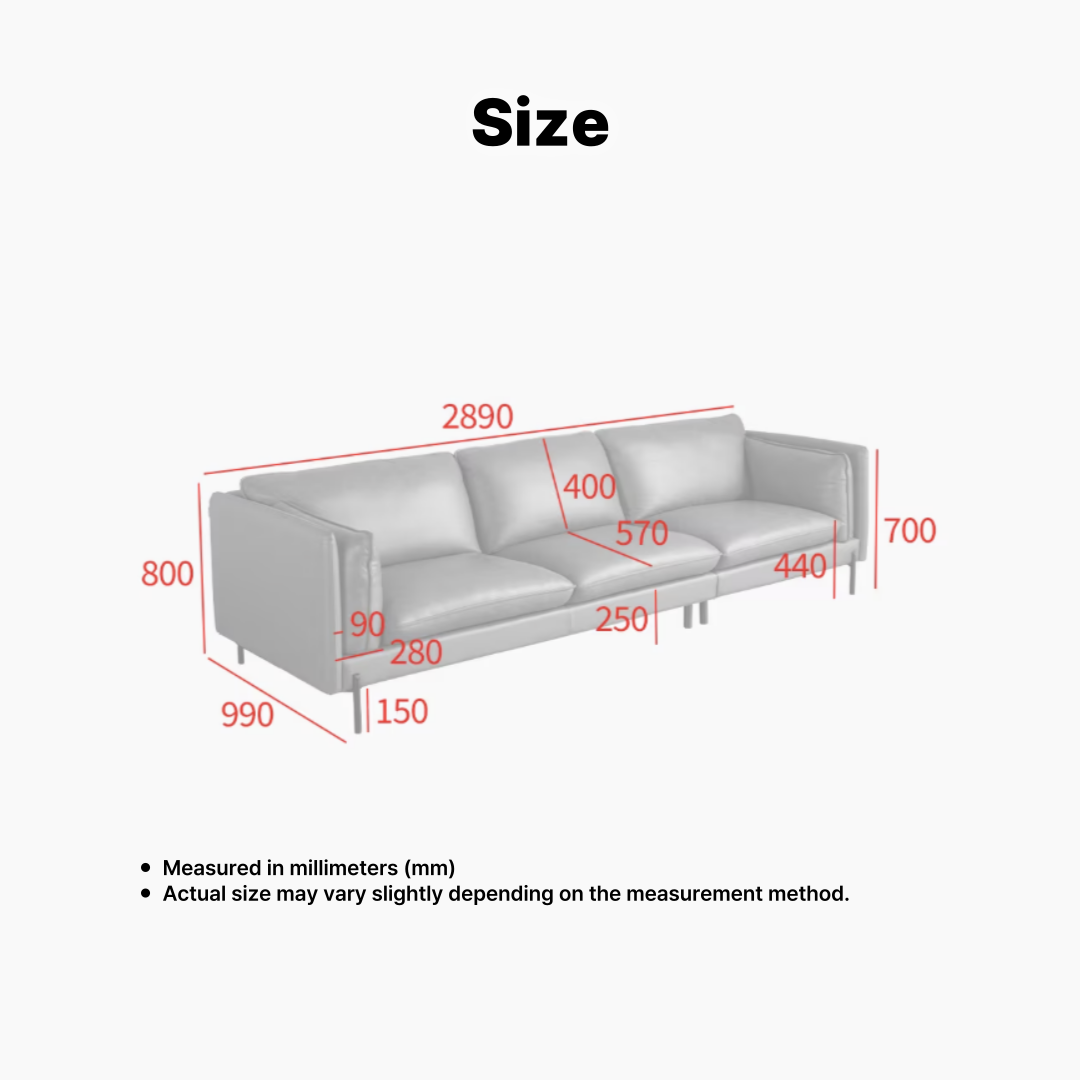 TIERNO 4-Seater  Natural Leather Sofa