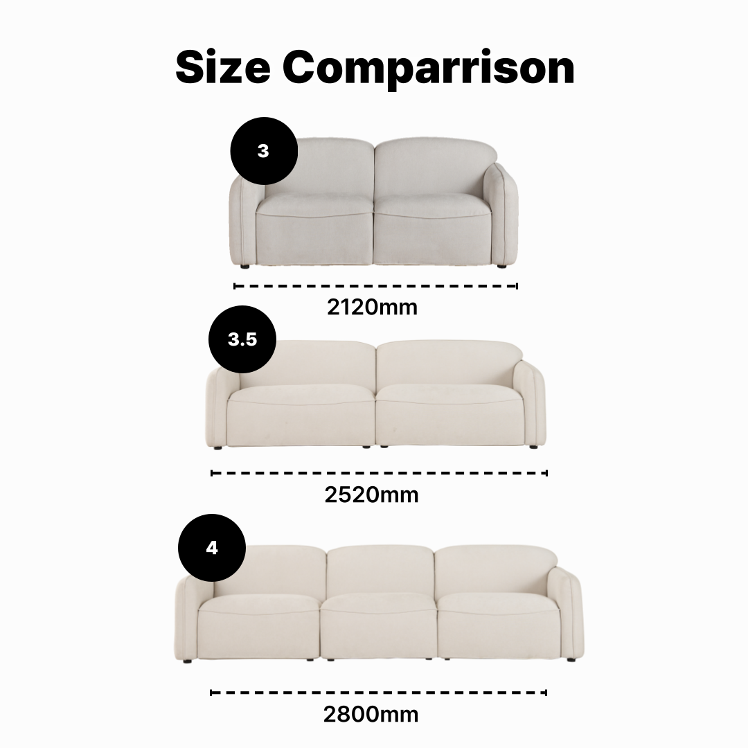 S'more 4-Seater Fabric Sofa