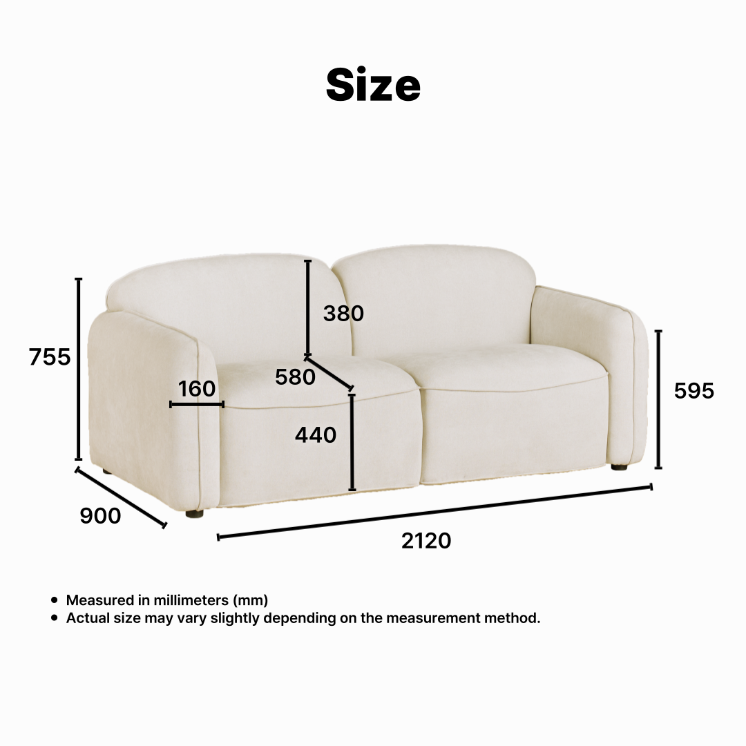 S'more 3.5-Seater Fabric Sofa
