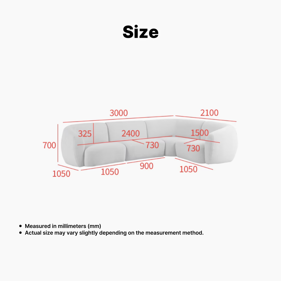 Rosie 5-Seater Fabric  Corner Sofa