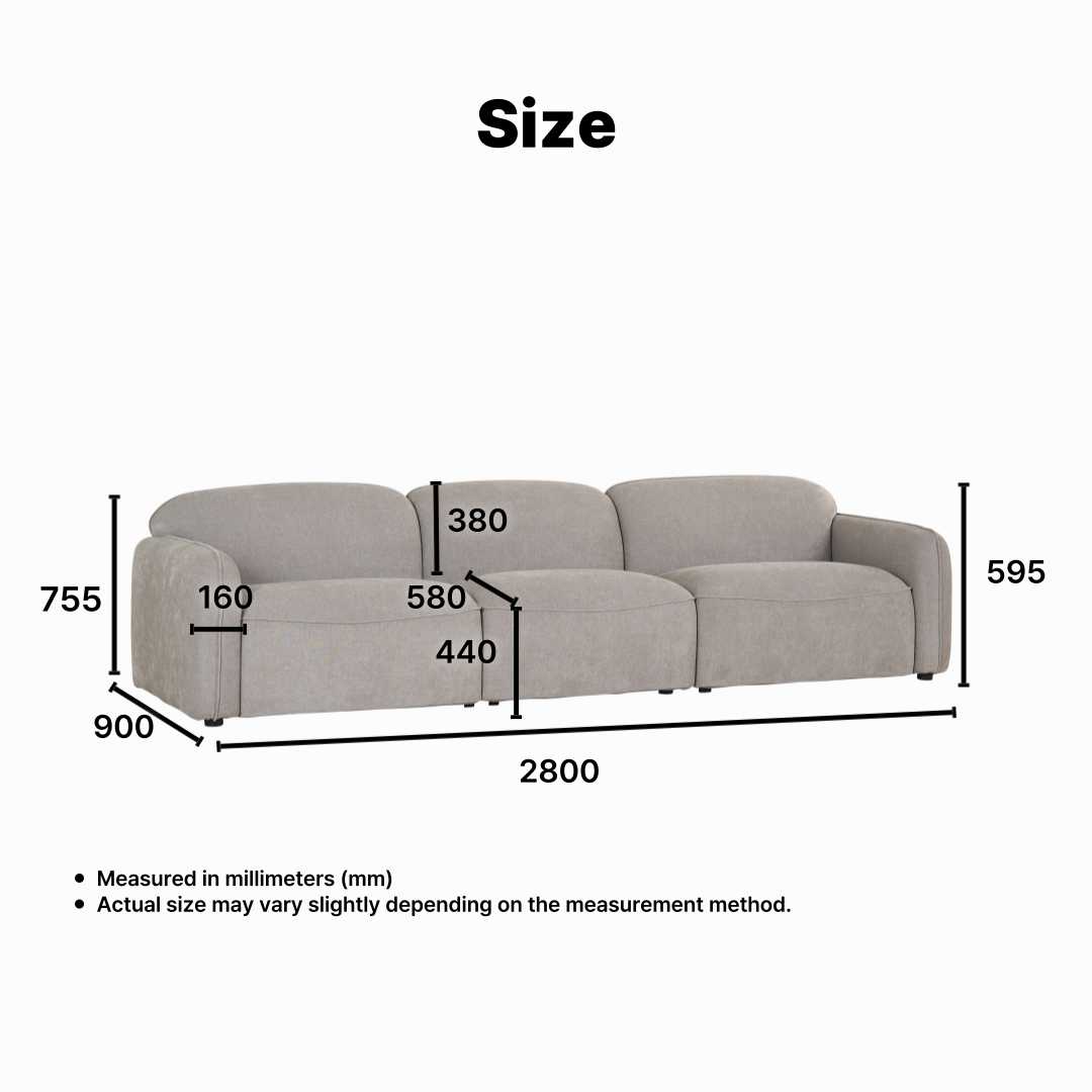 S'more 4-Seater Fabric Sofa