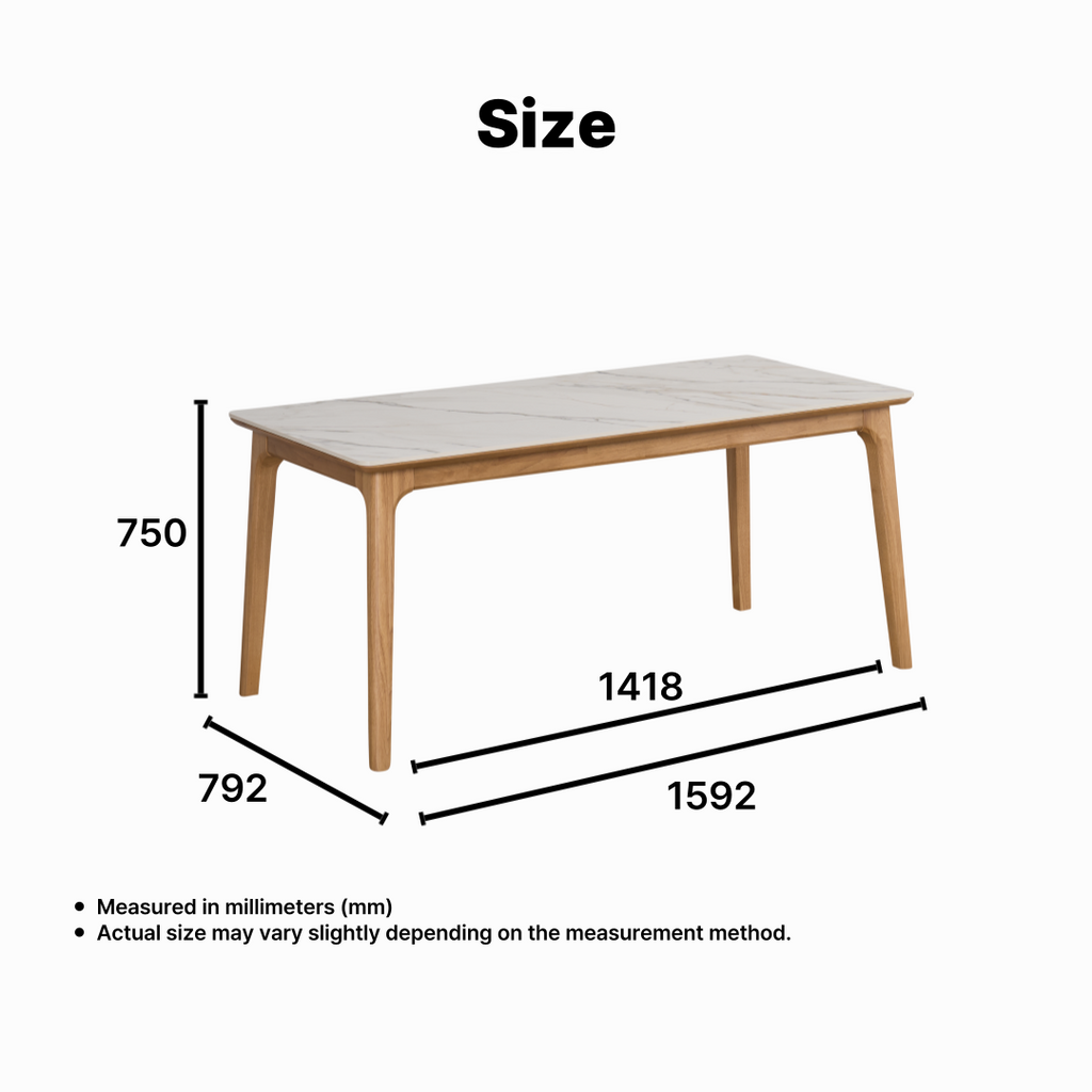 Arte Albero Ceramic Dining Table [4-Seater Wide]