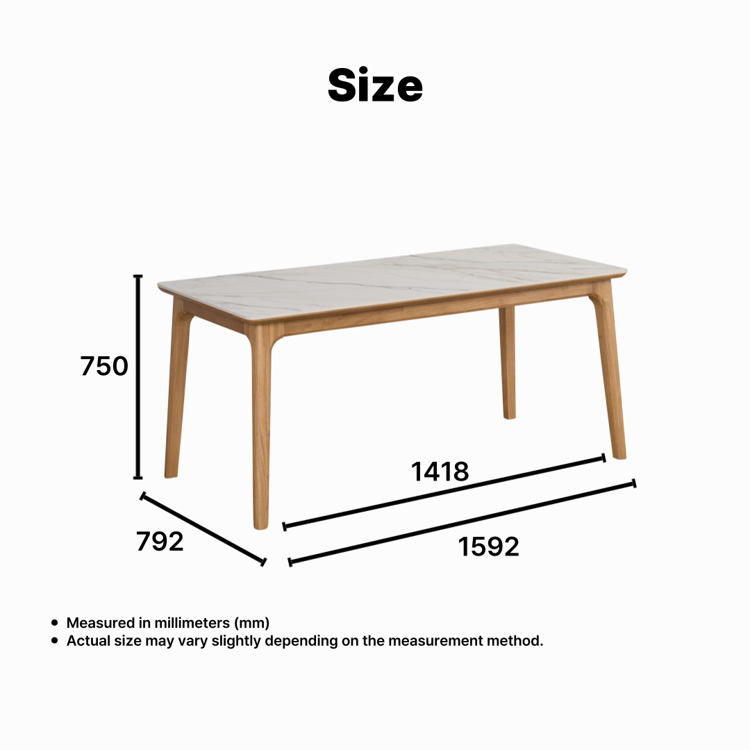 Arte Albero Ceramic Dining Table [4-Seater Wide]