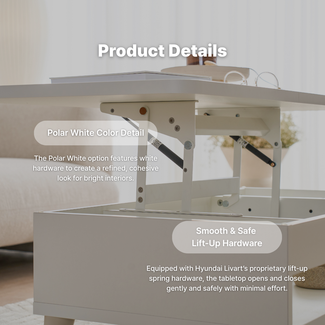 Mooni Lift-Up Tea Table 1200