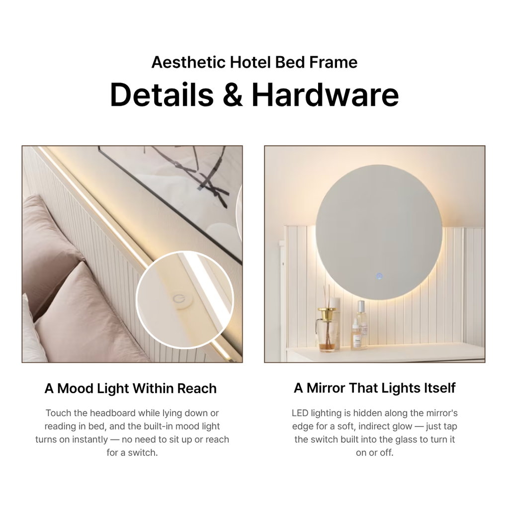 Aesthetic Hotel Bed Expansion Size.