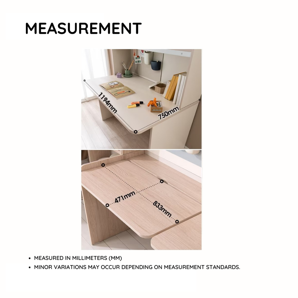 Ronan Adjustable Desk with Upper Door Shelf