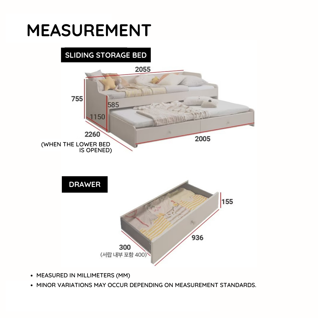 Comme Junior Sliding Storage Bed