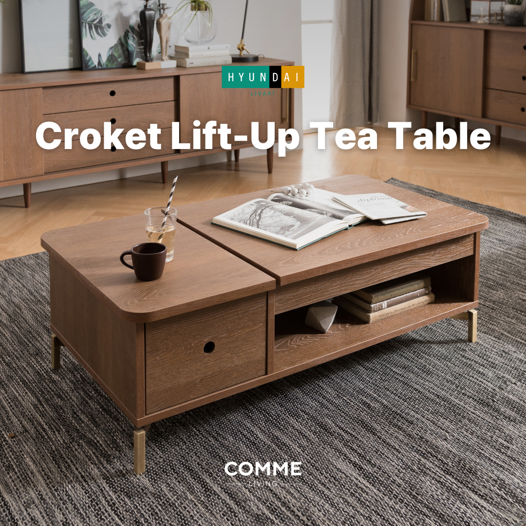 Croket Lift-Up Tea Table [Walnut]