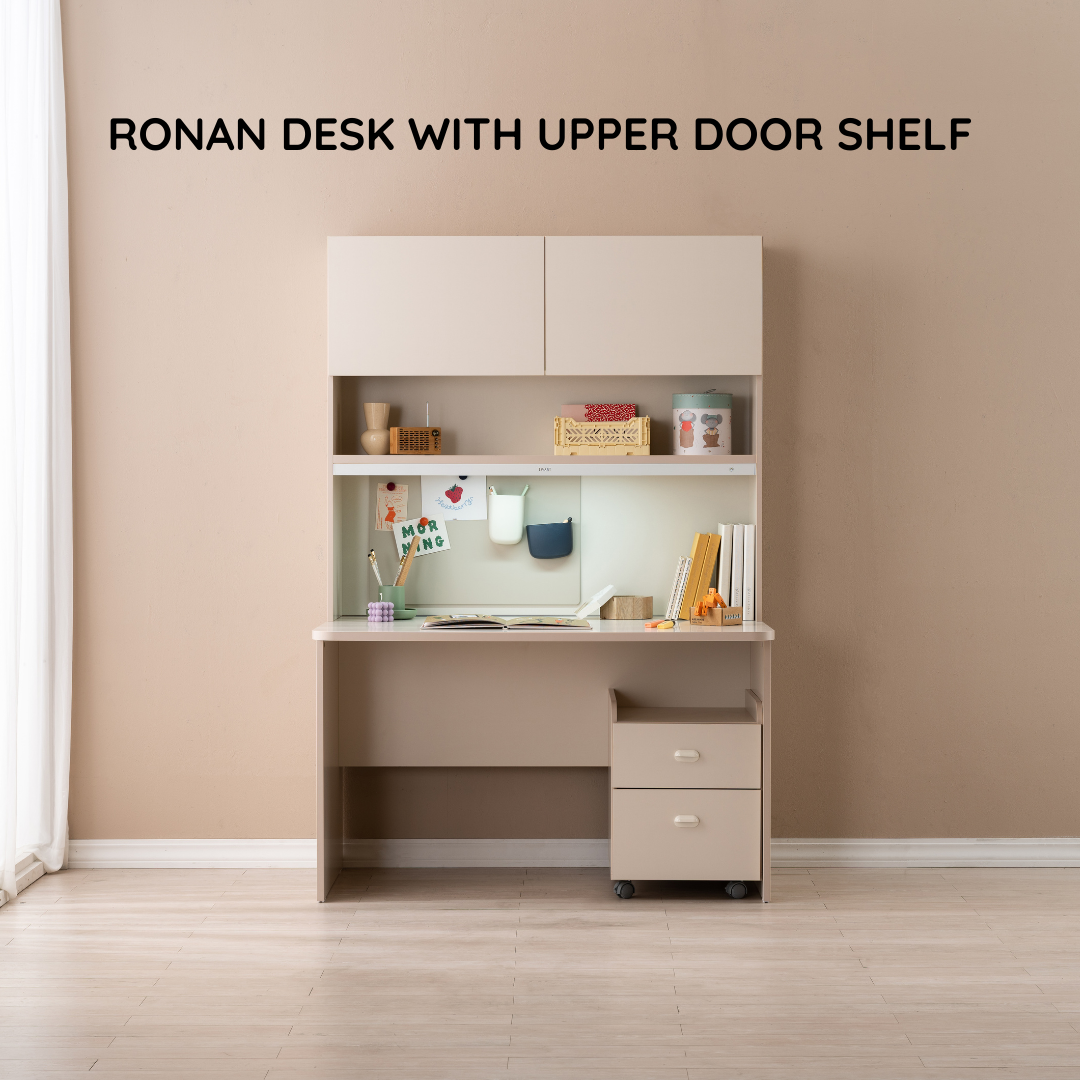 Ronan Desk with Upper Door Shelf
