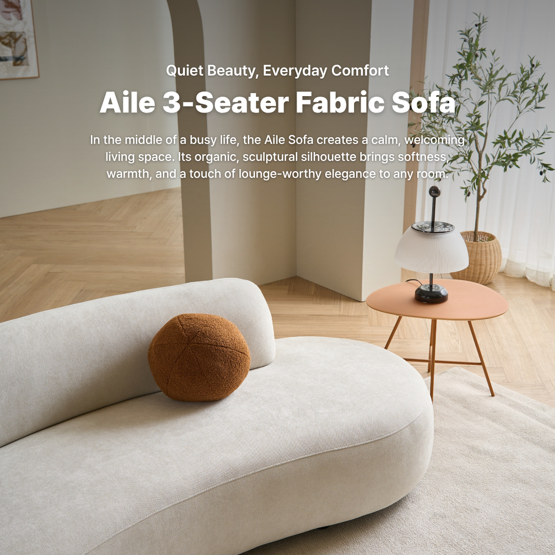 Aile 3-Seater Fabric Sofa