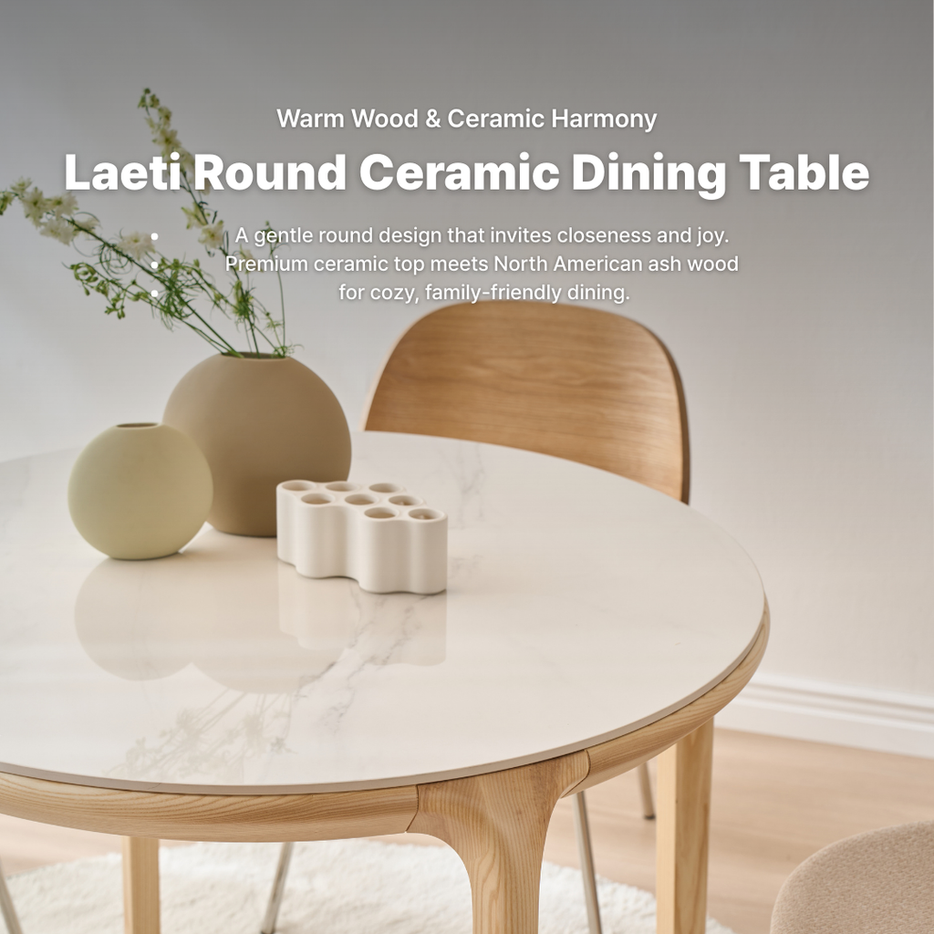 Laeti Round Ceramic Dining Table