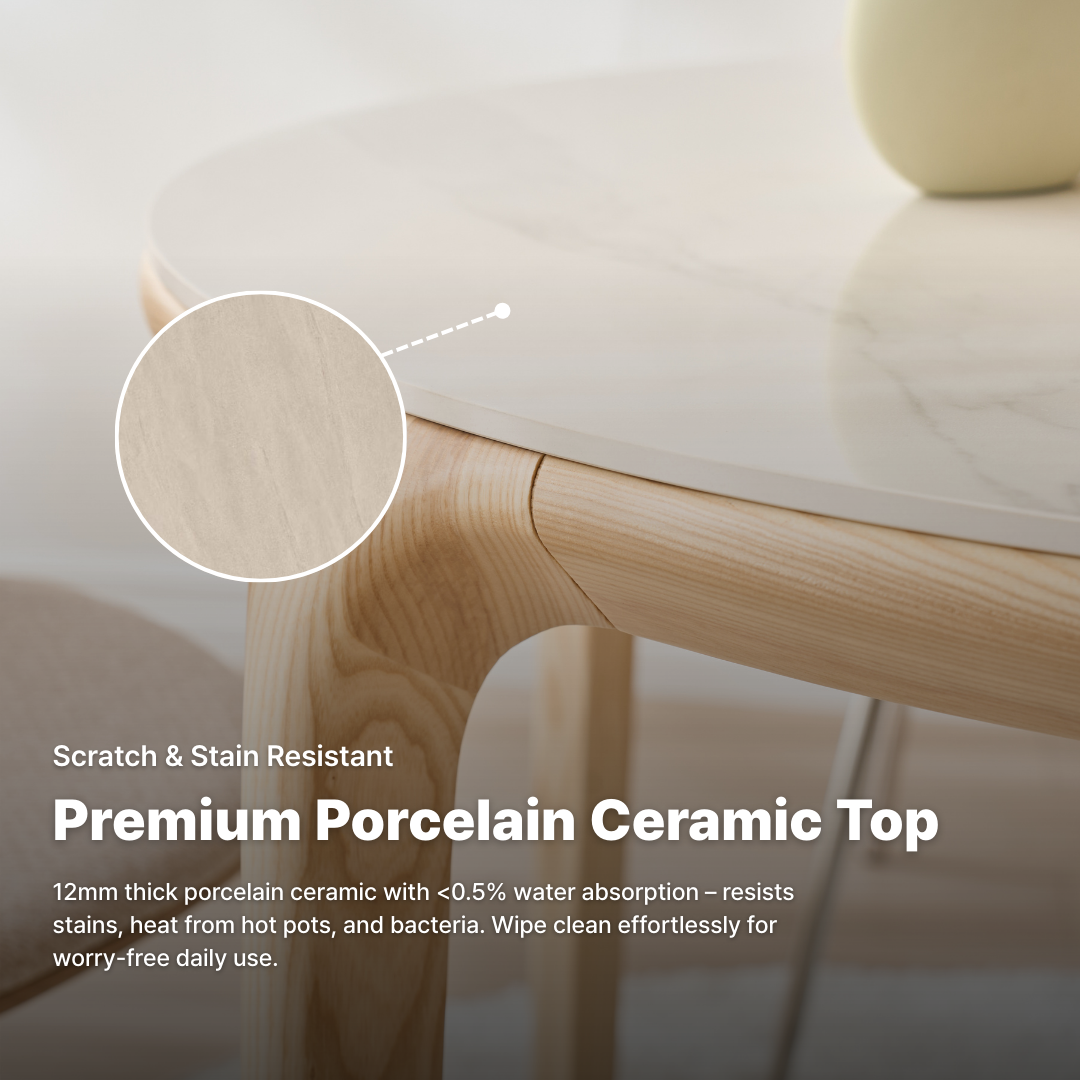 Laeti Round Ceramic Dining Table