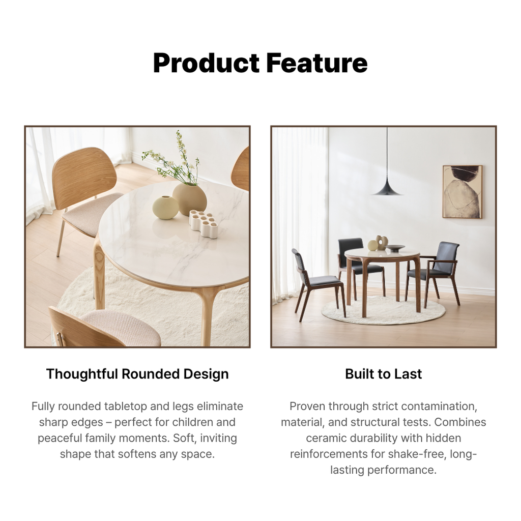 Laeti Round Ceramic Dining Table