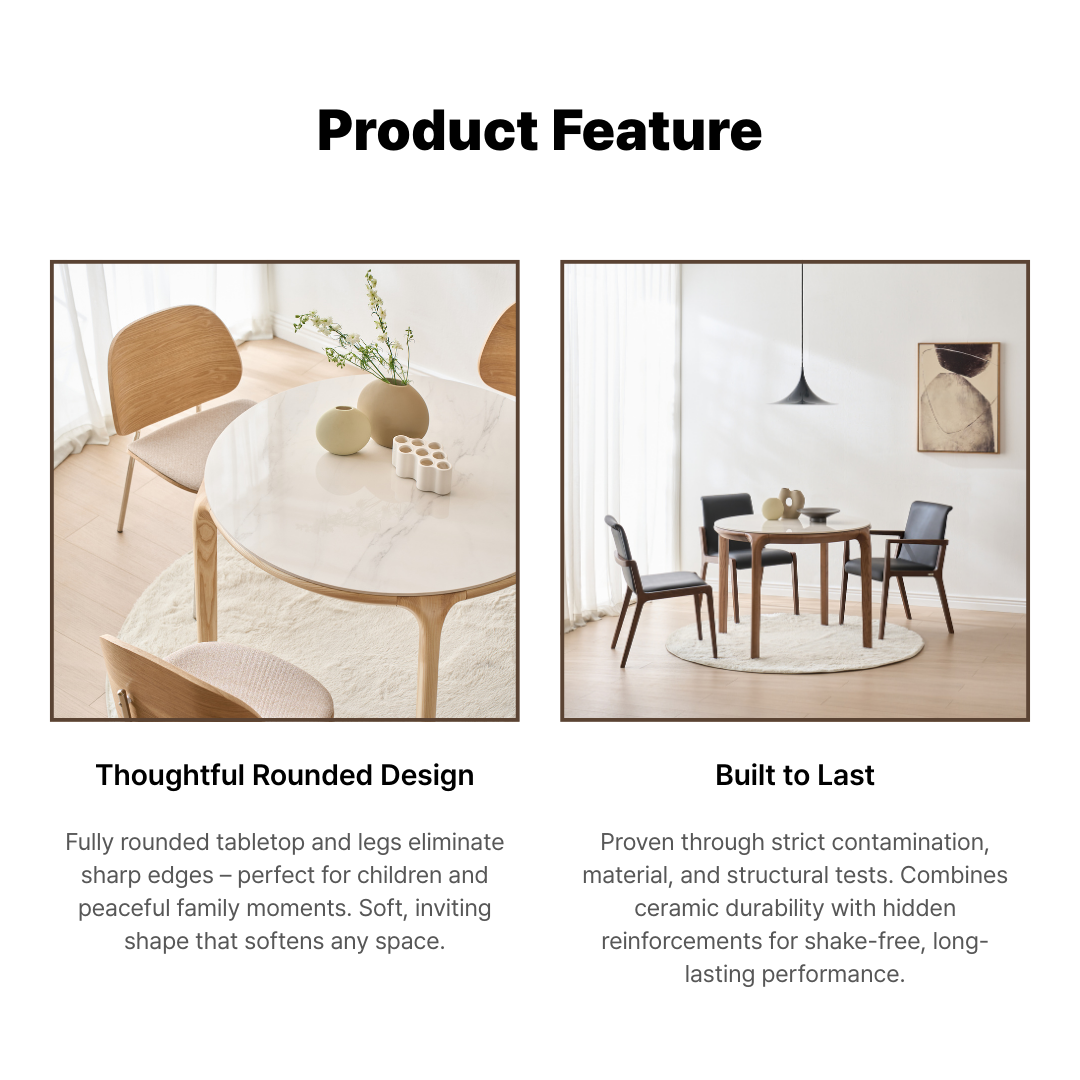 Laeti Round Ceramic Dining Table