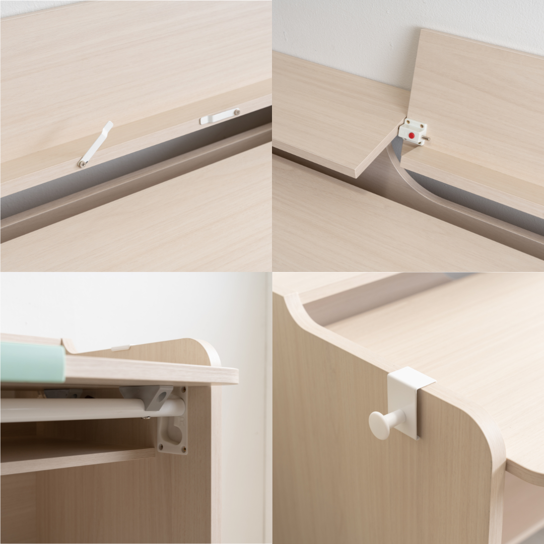 Comme Junior Adjustable desk with upper shelf