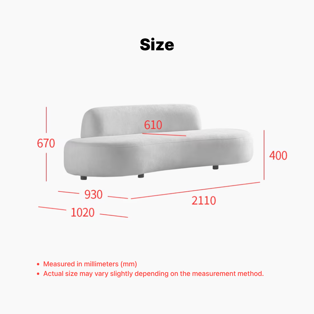 Aile 3-Seater Fabric Sofa