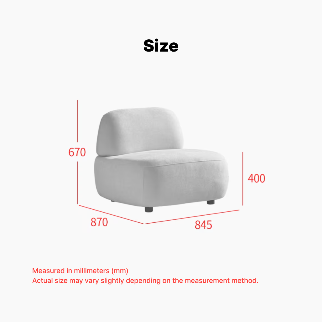 Aile 1-Seater Fabric Sofa