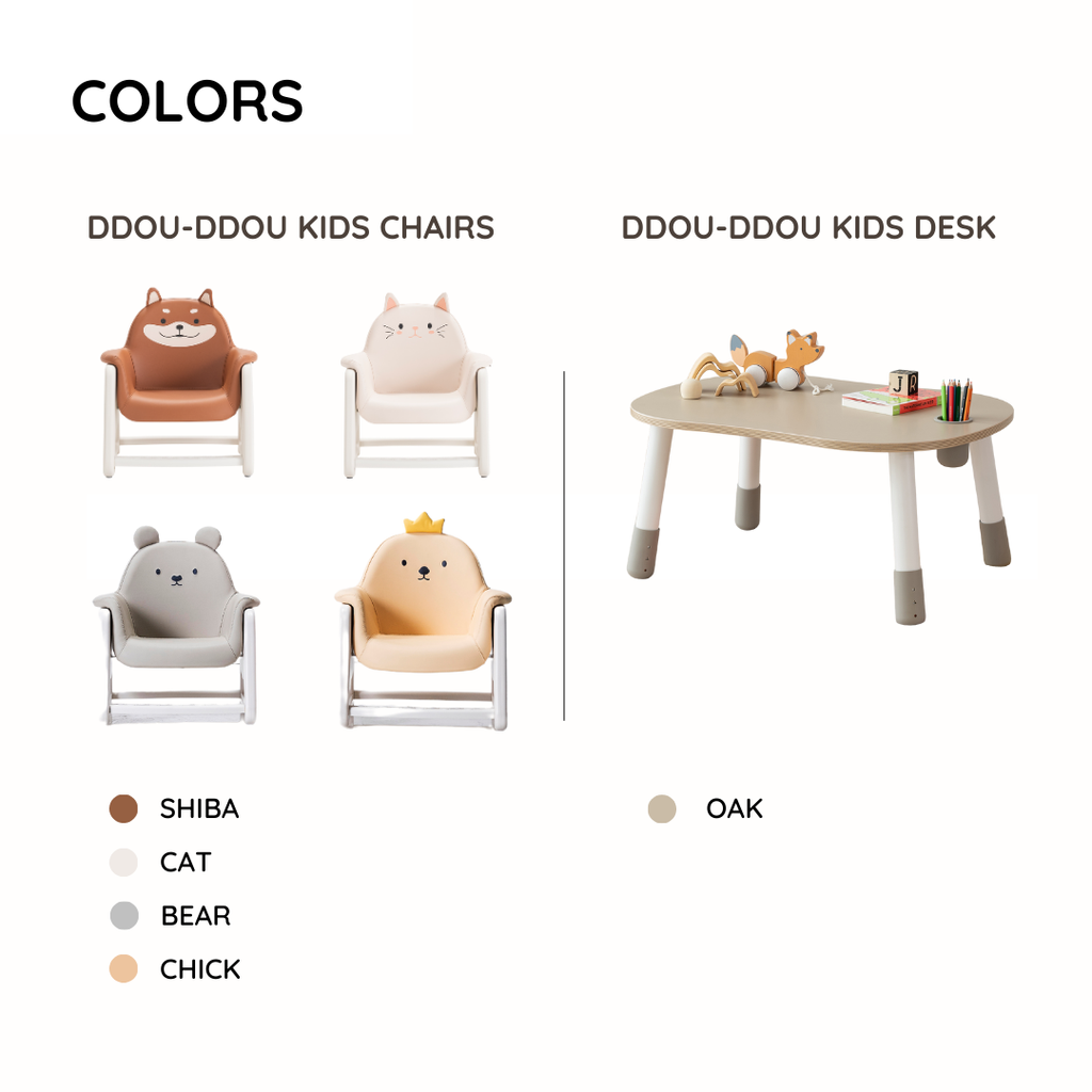 DDOU-DDOU Kids Chair & Desk Set