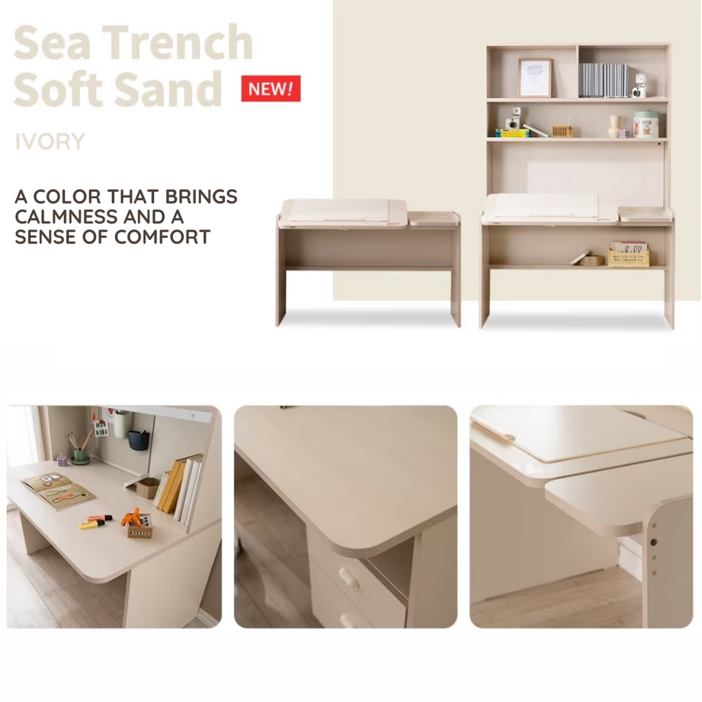 Ronan Adjustable Desk with Upper Door Shelf